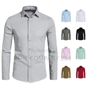 Quality Slim Feet Men Official Long-Sleeved Color Shirts