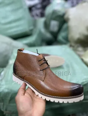 Brown Leather Official Leather Boots for Men