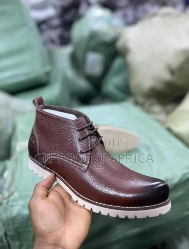 Brown Leather Official Leather Boots for Men - main view