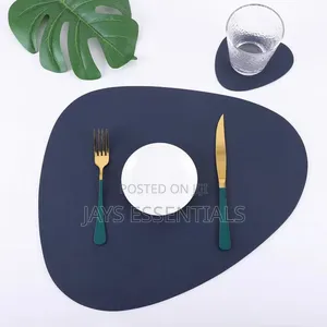 12pc Leather Table Mats Coasters Set