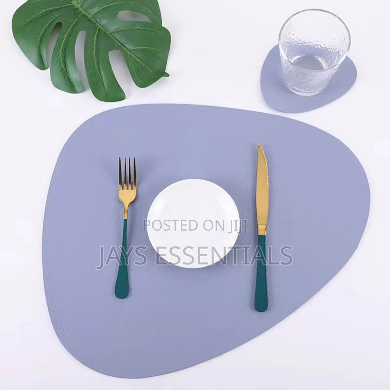 12pc Leather Table Mats Coasters Set