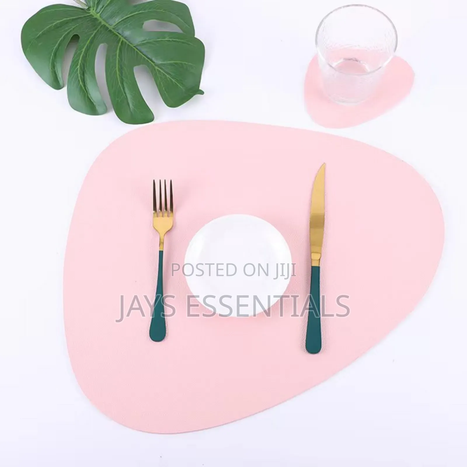 12pc Leather Table Mats Coasters Set