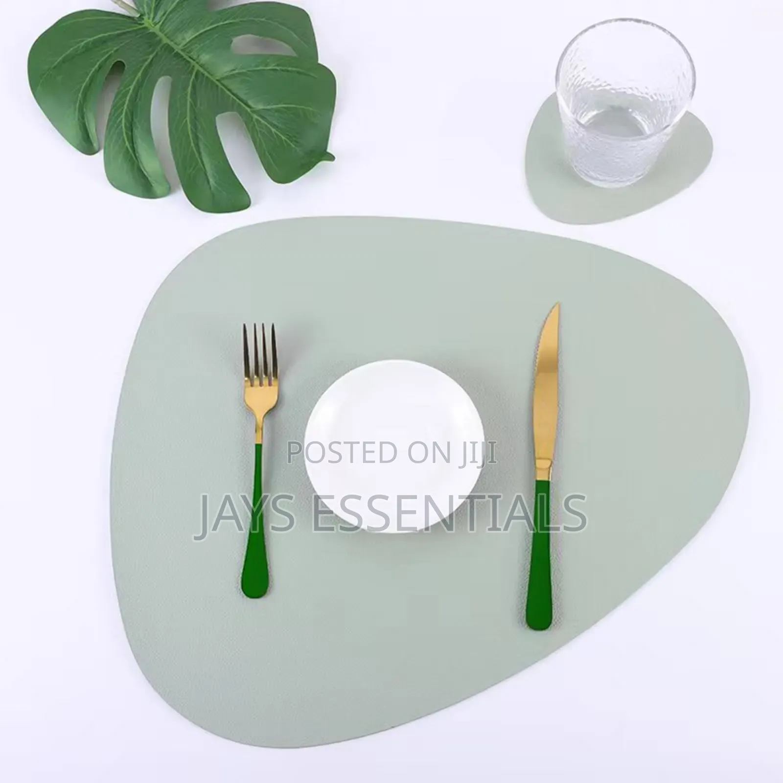 12pc Leather Table Mats Coasters Set