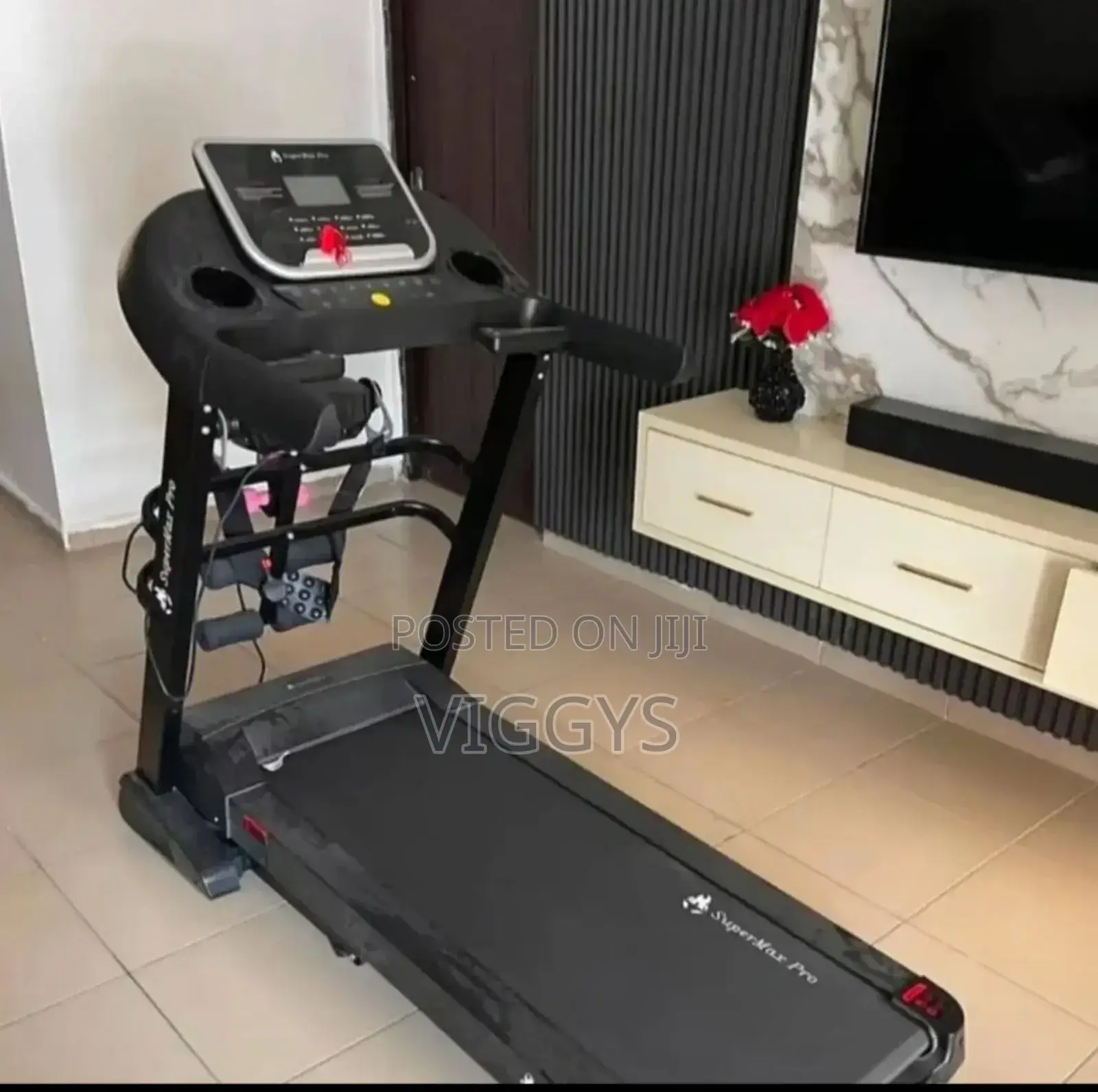 Exercise Treadmill With Free Dumbells
