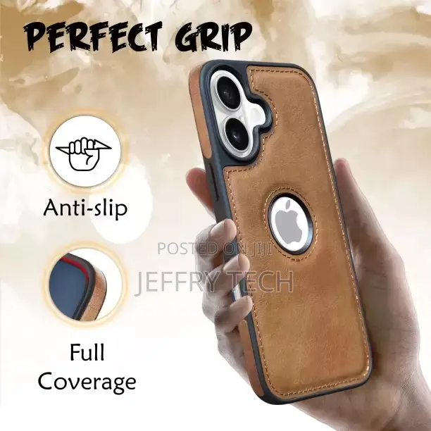 V-Tan Back Cover for iPhone 16 (Brown, Pack Of: 1)