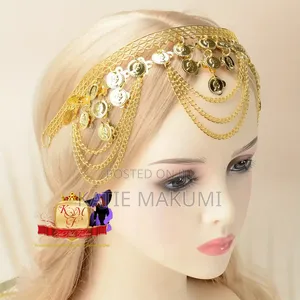 Golden Coin Sequin Tasssel Headband