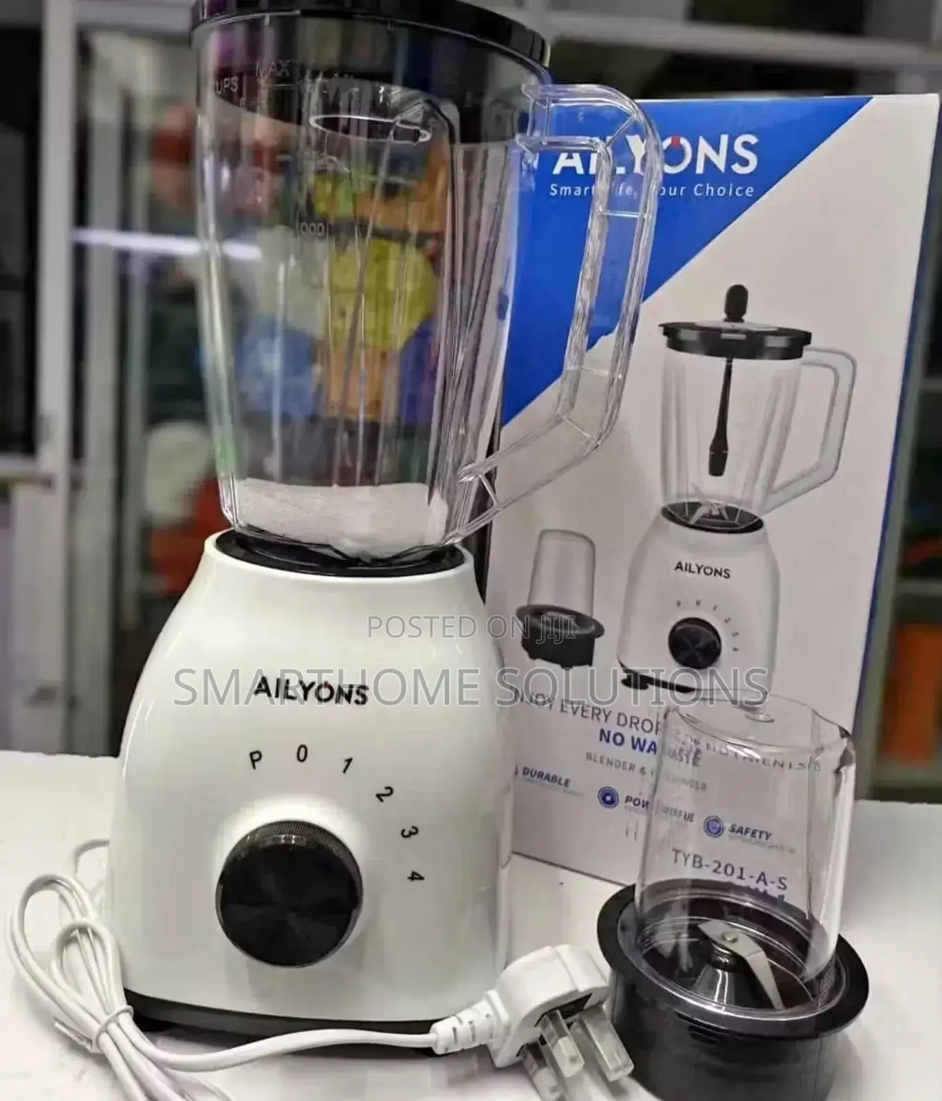 Ailyon 2in1 Blender + Grinder 4 Speed 300w 1.5l