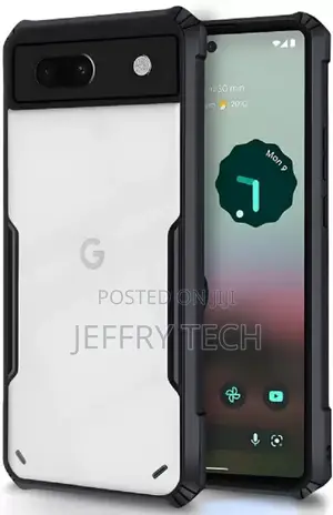 Foncase Back Cover for Google Pixel 6a (Transparent, Black,