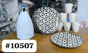 1 Flask+ 6 Plates + 6 Mugs- 13 Pieces Combo.