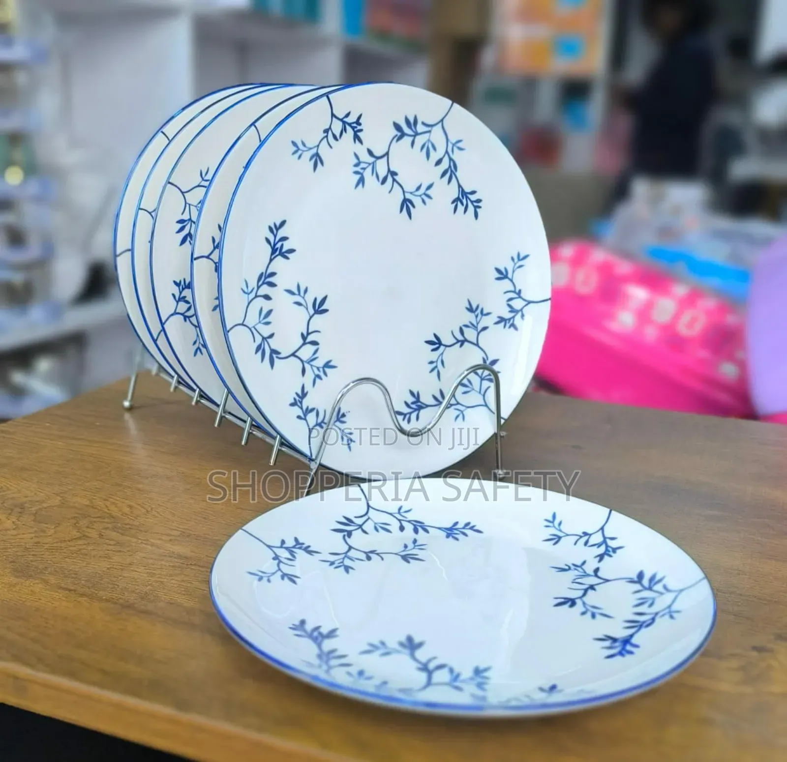 Blue Floral Dinner Plates