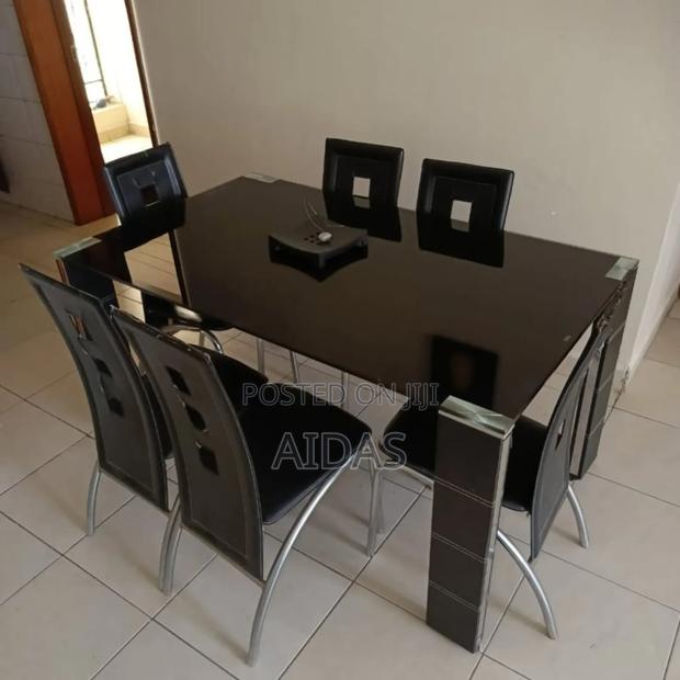 6 Seater Glass Top Dinning Table - thumbnail 3
