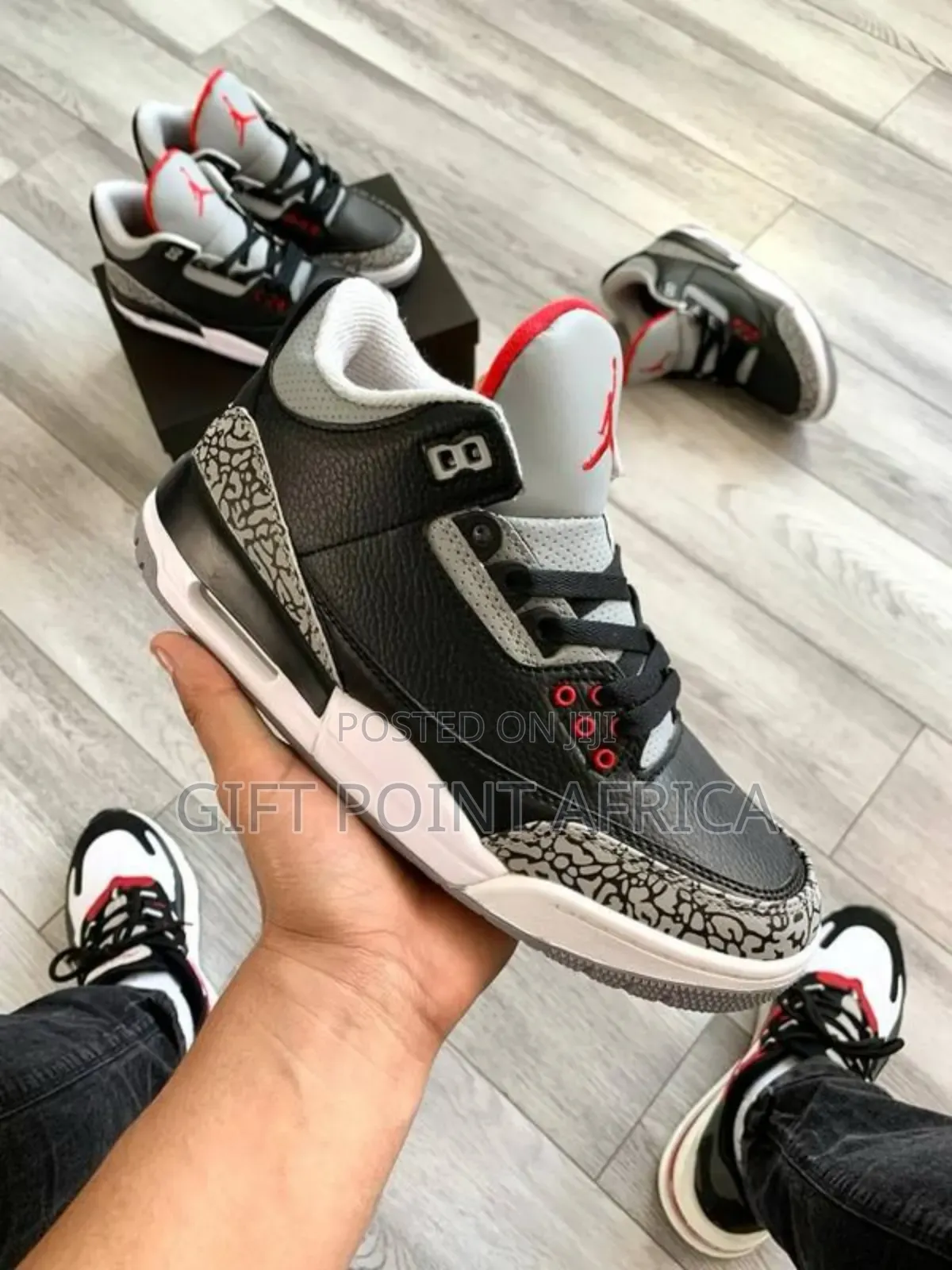 Jordan 3 Black Cement Sneakers