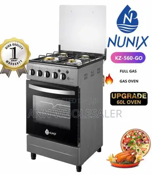 Nunix 4 Full Gas Cooker/ 60 Litres Oven