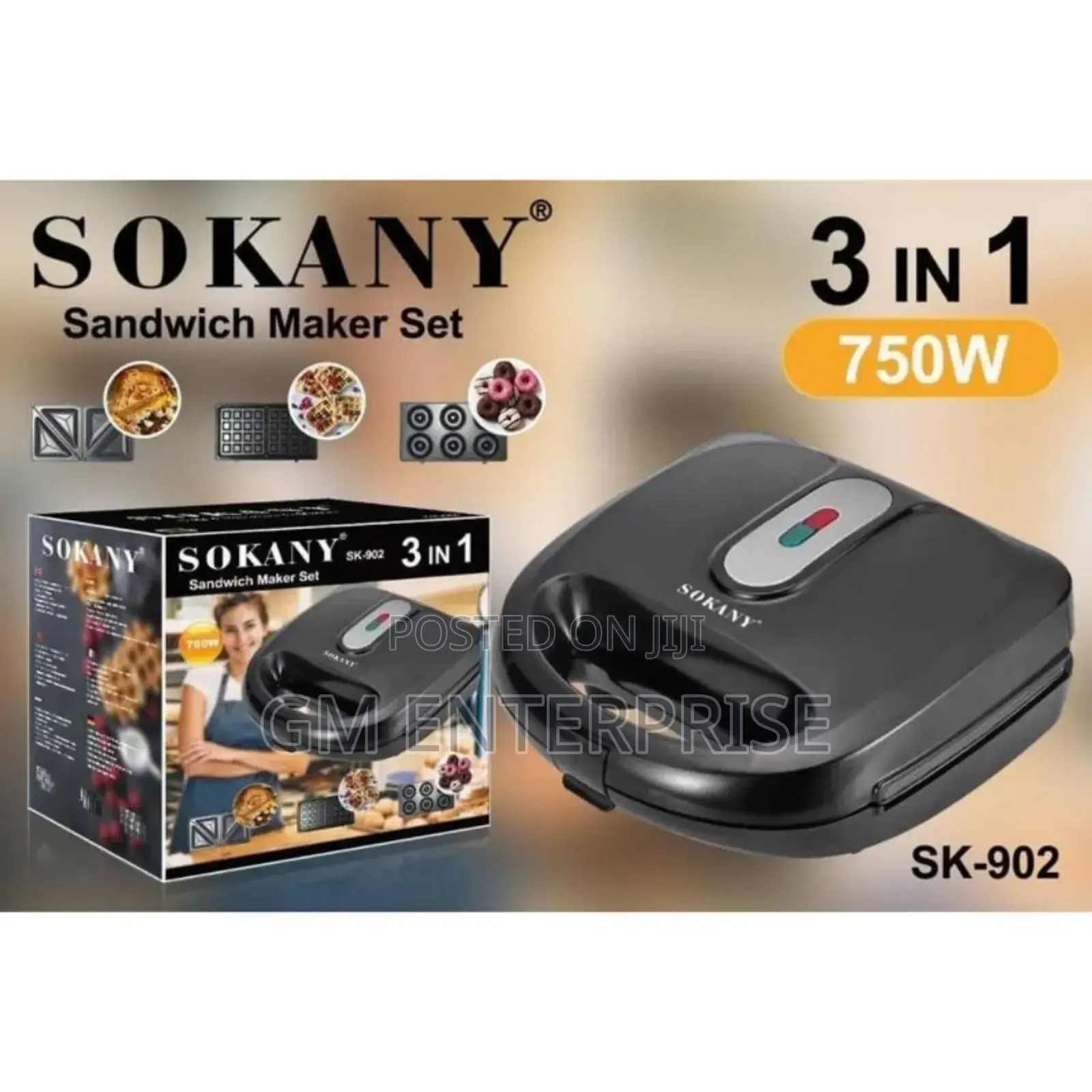 3 in 1 Sokany Sandwich Maker Sk- 302