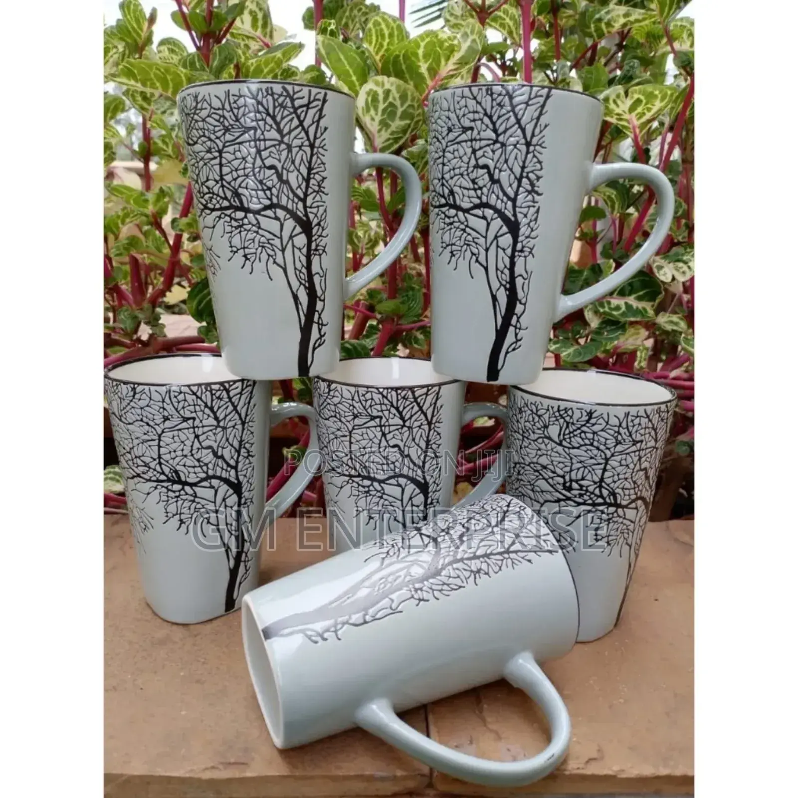 Coffee Mug 6 PCS/Tree Print /Tea Cups
