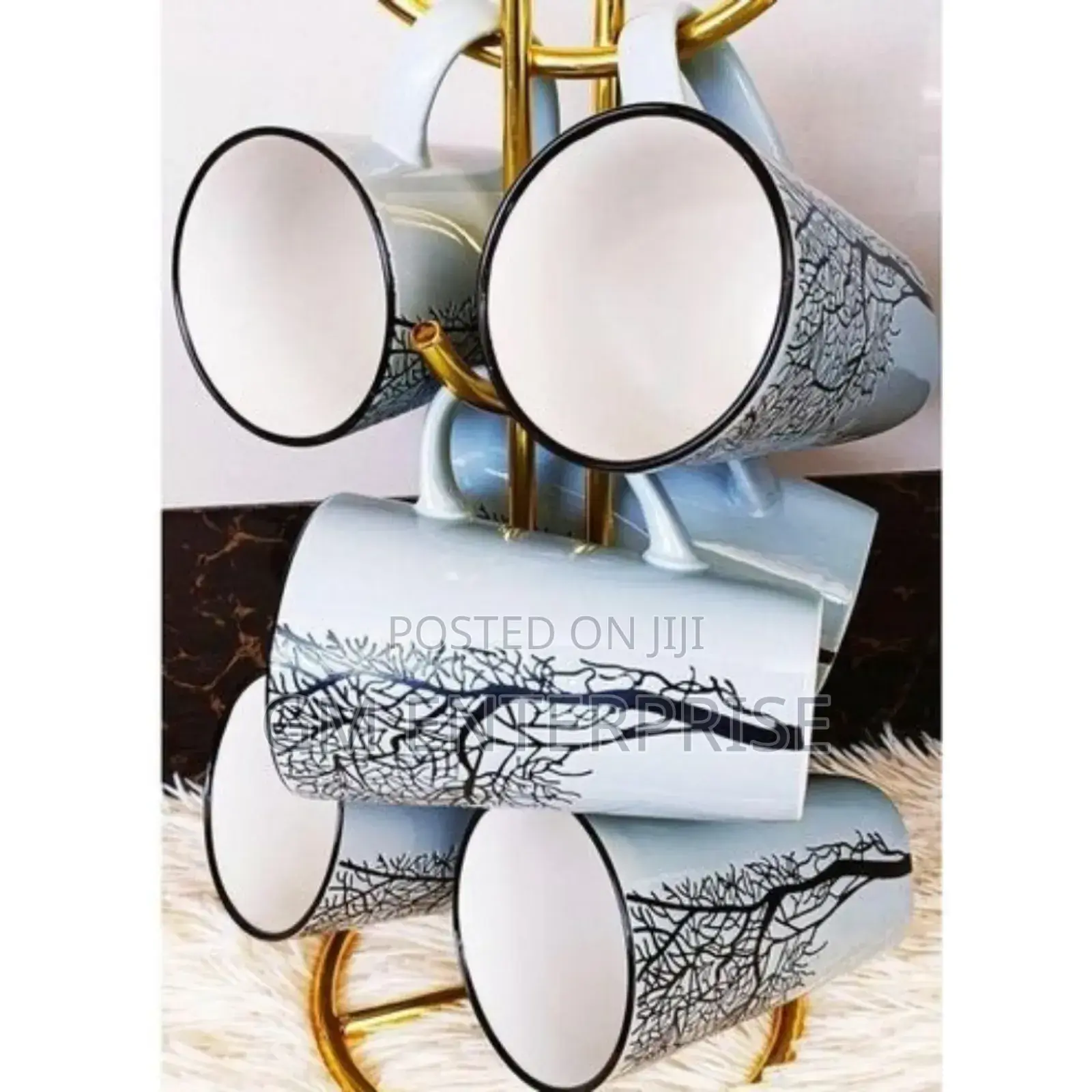 Classic Set of 6 PCS of Ceramic Tree Mugs/ Cups
