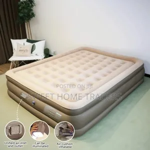 *Inflatable Queen Size Mattress With in Built Pump