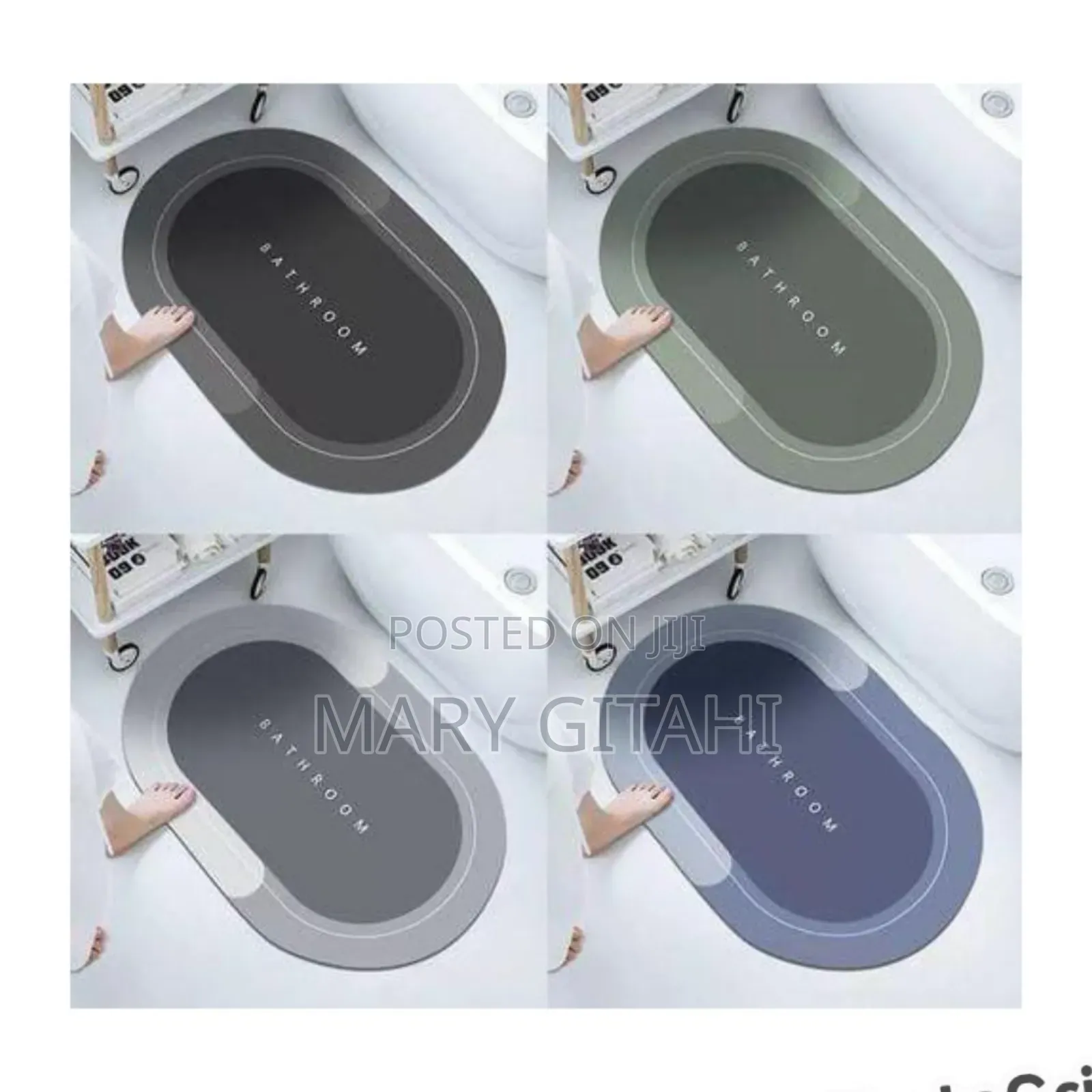 *Bathroom Anti-Slip Pad Diatomite Absorbent Quick-Drying Mat