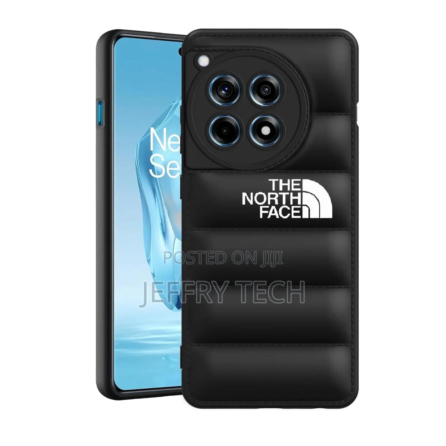 Jhrvi Cover Puffer With Oneplus 12r / 1+12r - Black