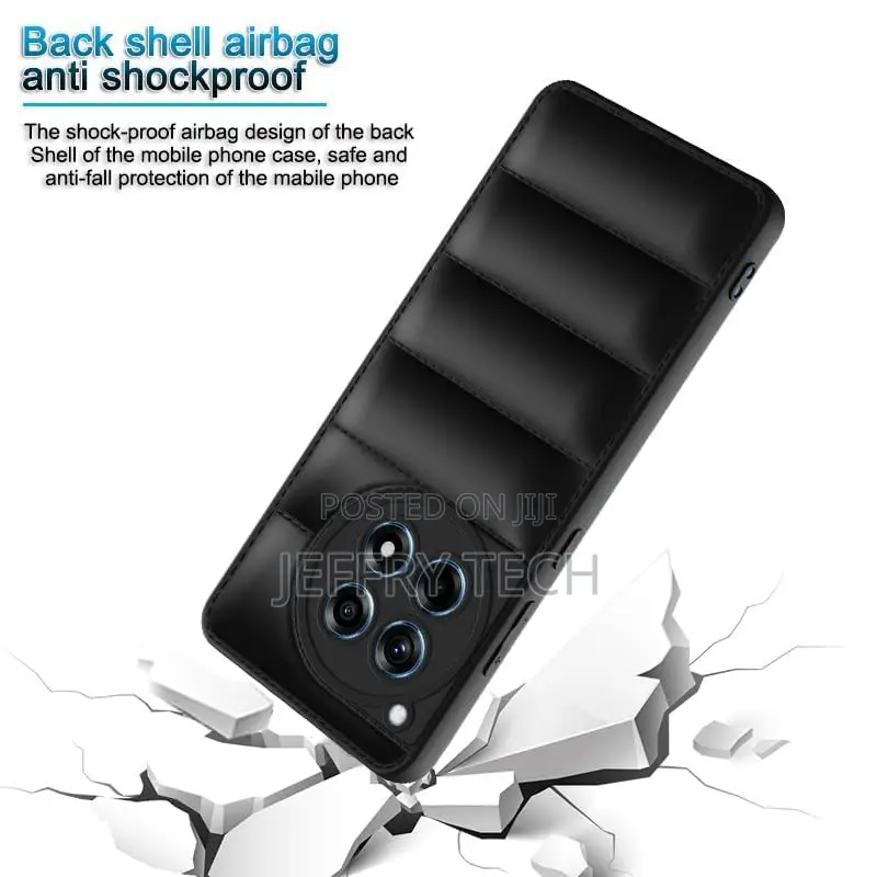 Jhrvi Cover Puffer With Oneplus 12r / 1+12r - Black