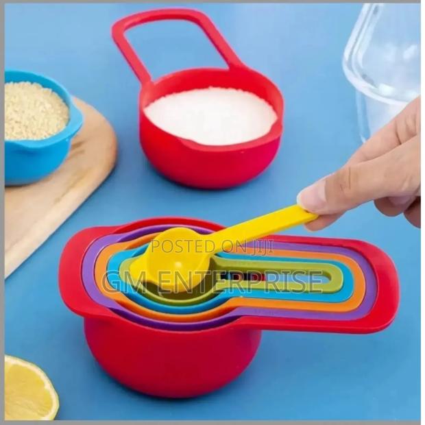 6 PCS Multicolor Plastic Measuring Spoons/ Cups