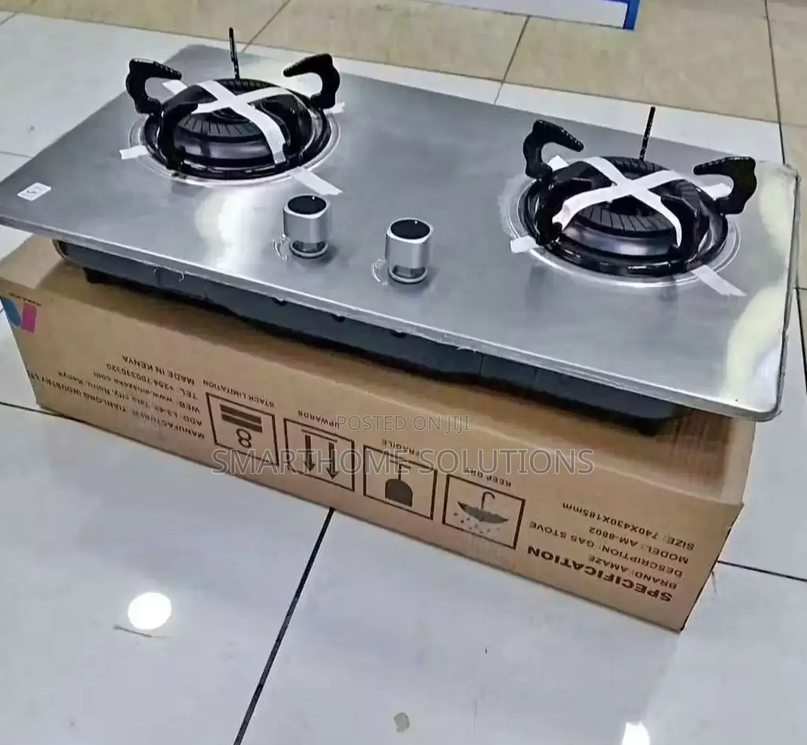 Amaze Inbuilt Hob Cooker Stainless Steel 2 Burner