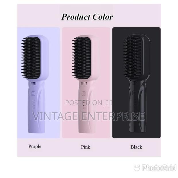 Rechargeable Portable Cordless Hair Straightener Brush