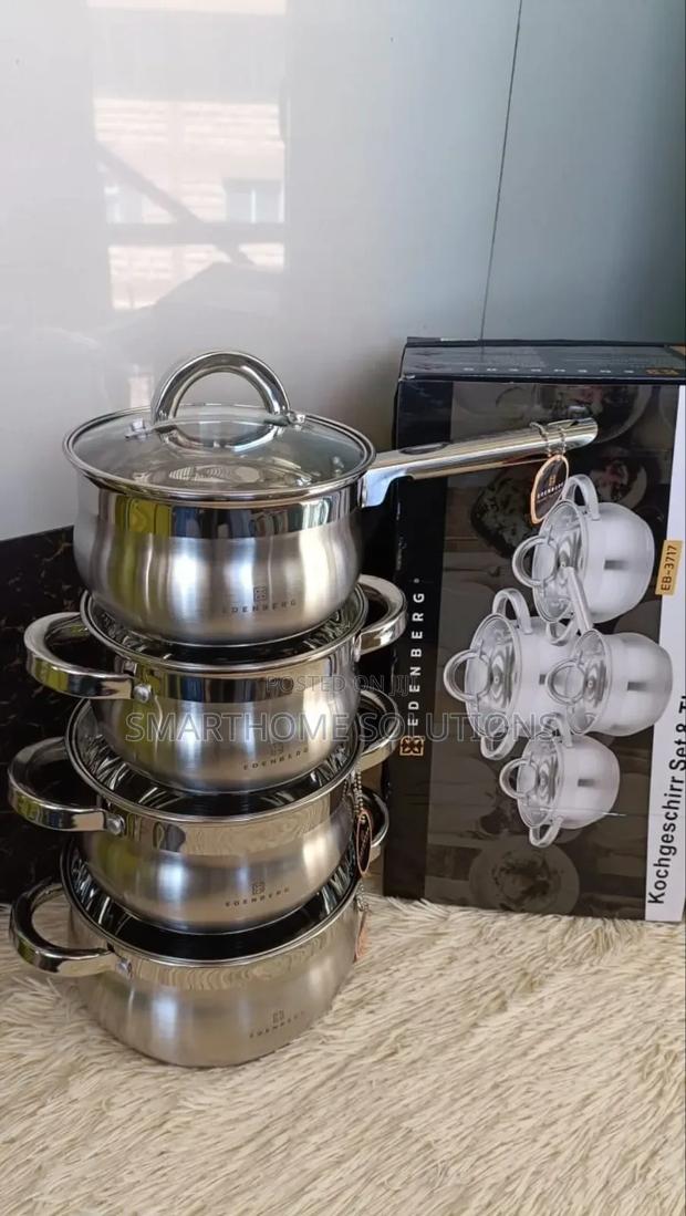 8 Pieces Edenburg Eb-3717 Stainless Steel Cookware Set