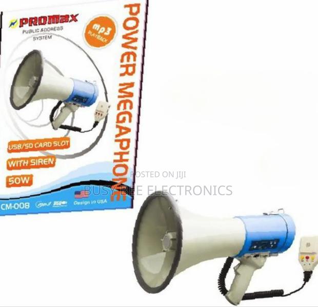 Promax 50w Public Address System With Siren Power Megaphone - main view