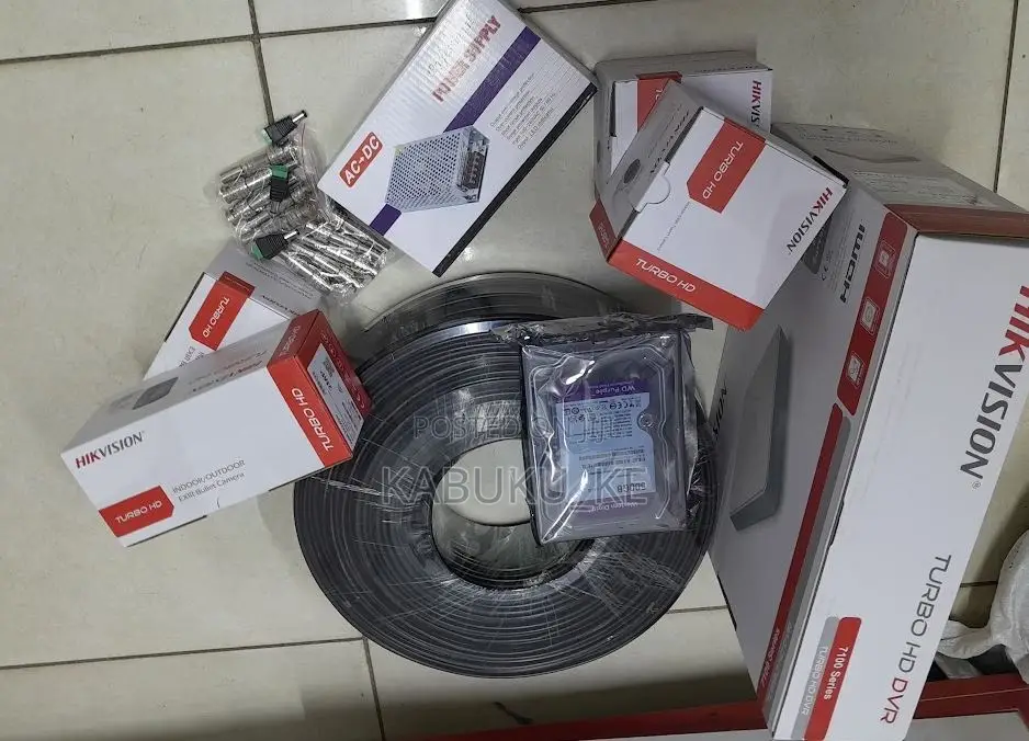4 Channel Hikvision Complete Package With 4 Cameras