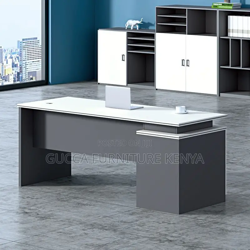 Clerical Desking:120cm Writing Desk With Wood Pedestal Base