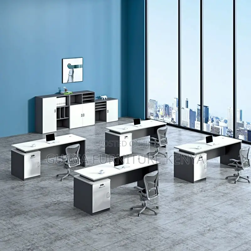 Clerical Desking:120cm Writing Desk With Wood Pedestal Base