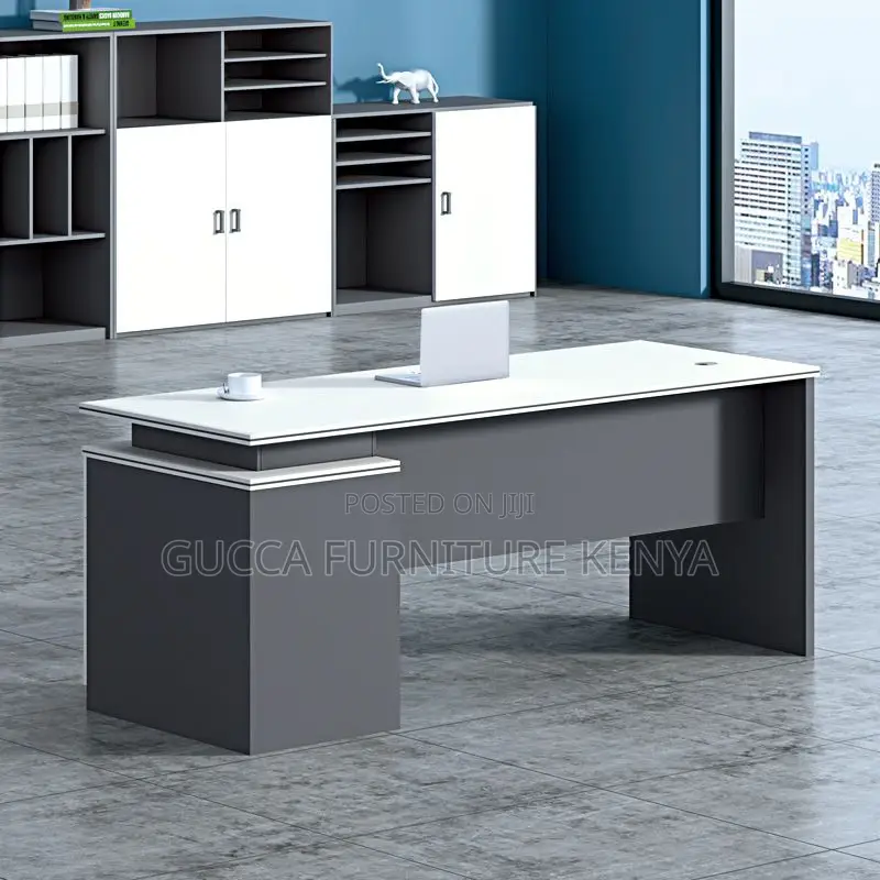 Clerical Desking:120cm Writing Desk With Wood Pedestal Base