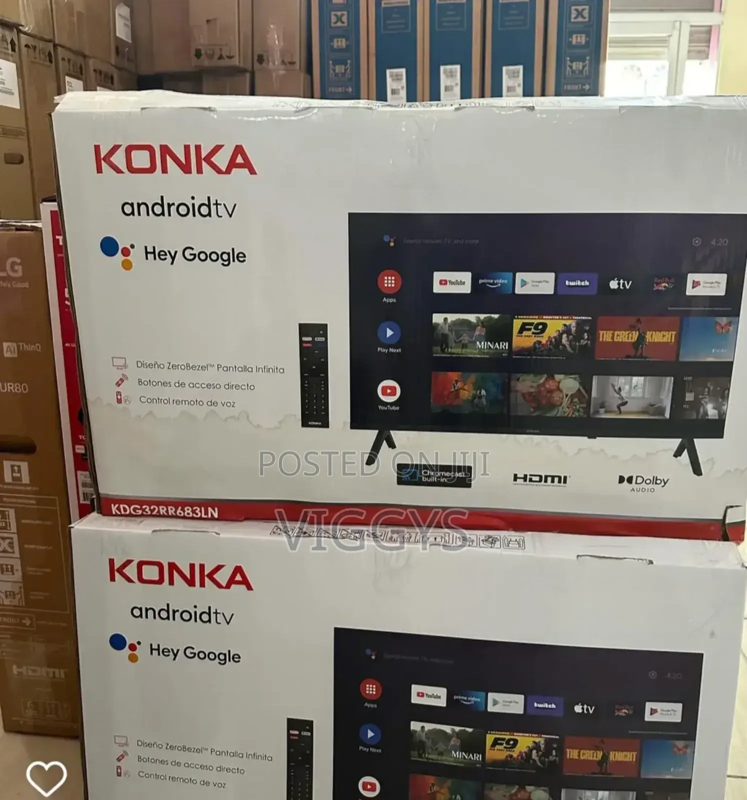 Konka 43 Inch Smart Android Frame Less Tv.