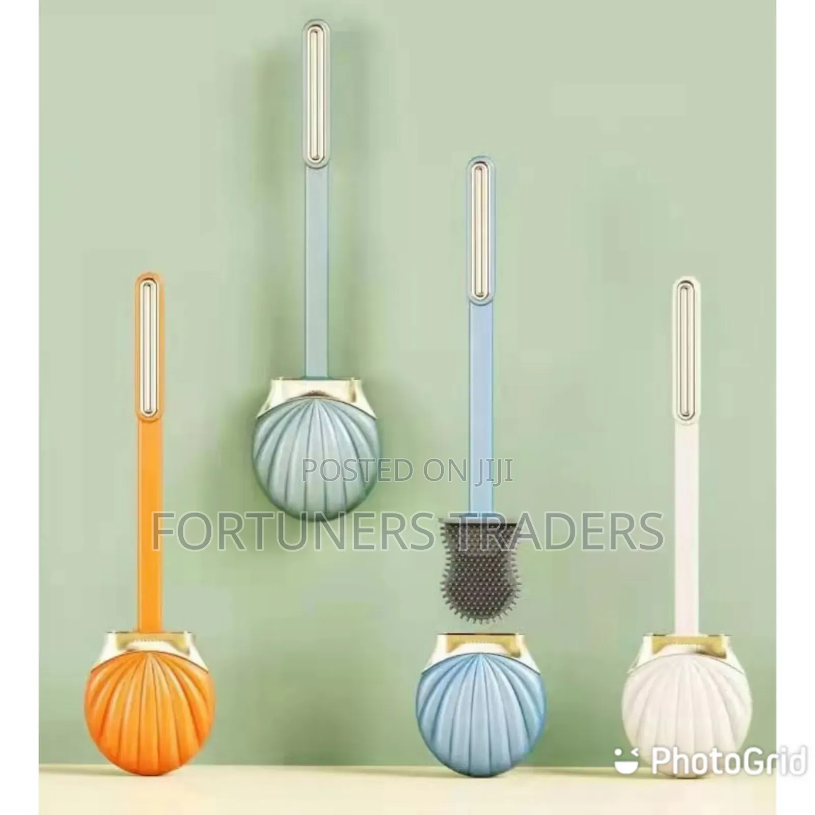 Silicon Shell Shape Toilet Brush. Wall Mounting