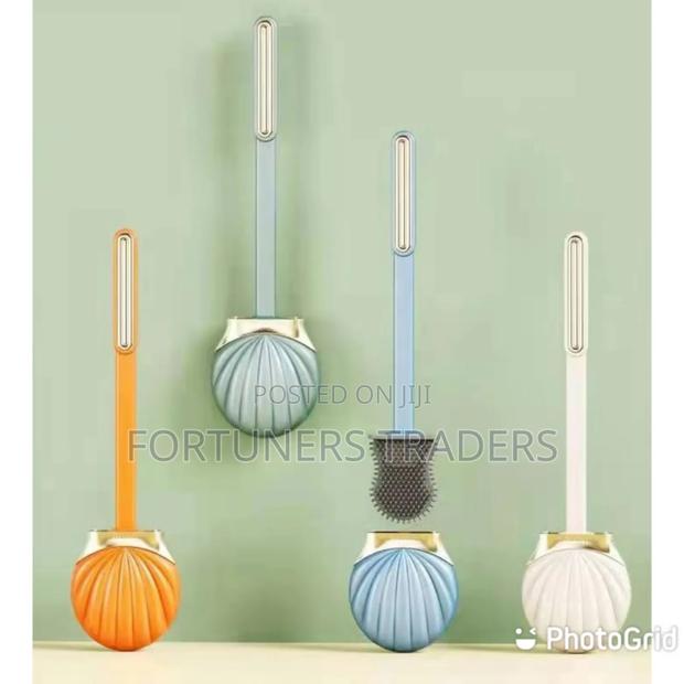 Silicon Shell Shape Toilet Brush. Wall Mounting