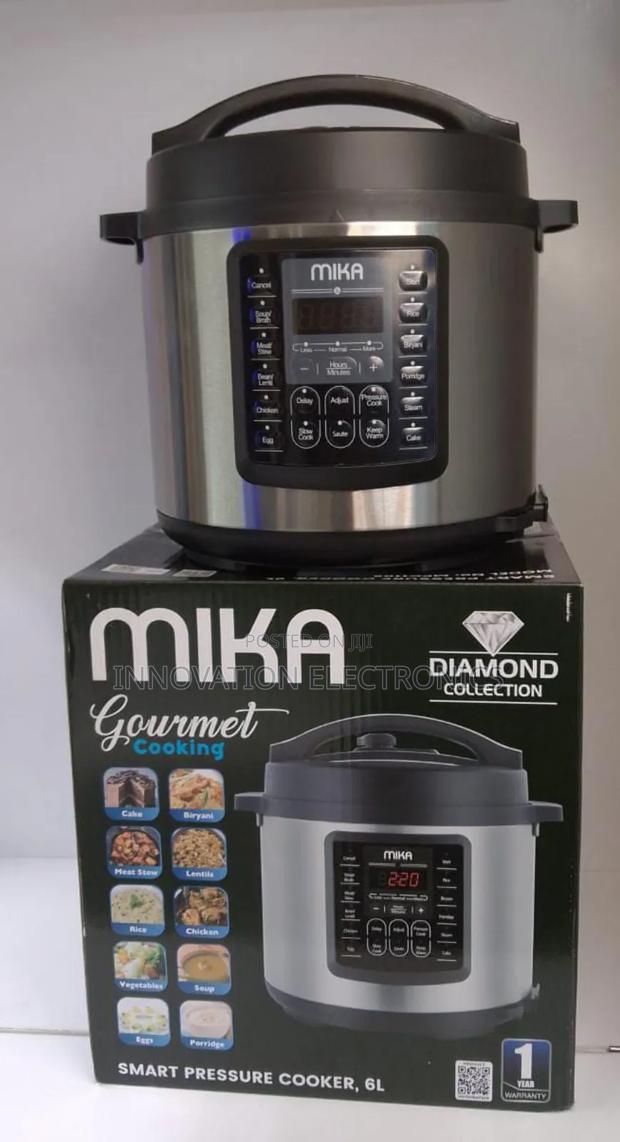6 Litres Mika Smart Pressure Cooker - main view