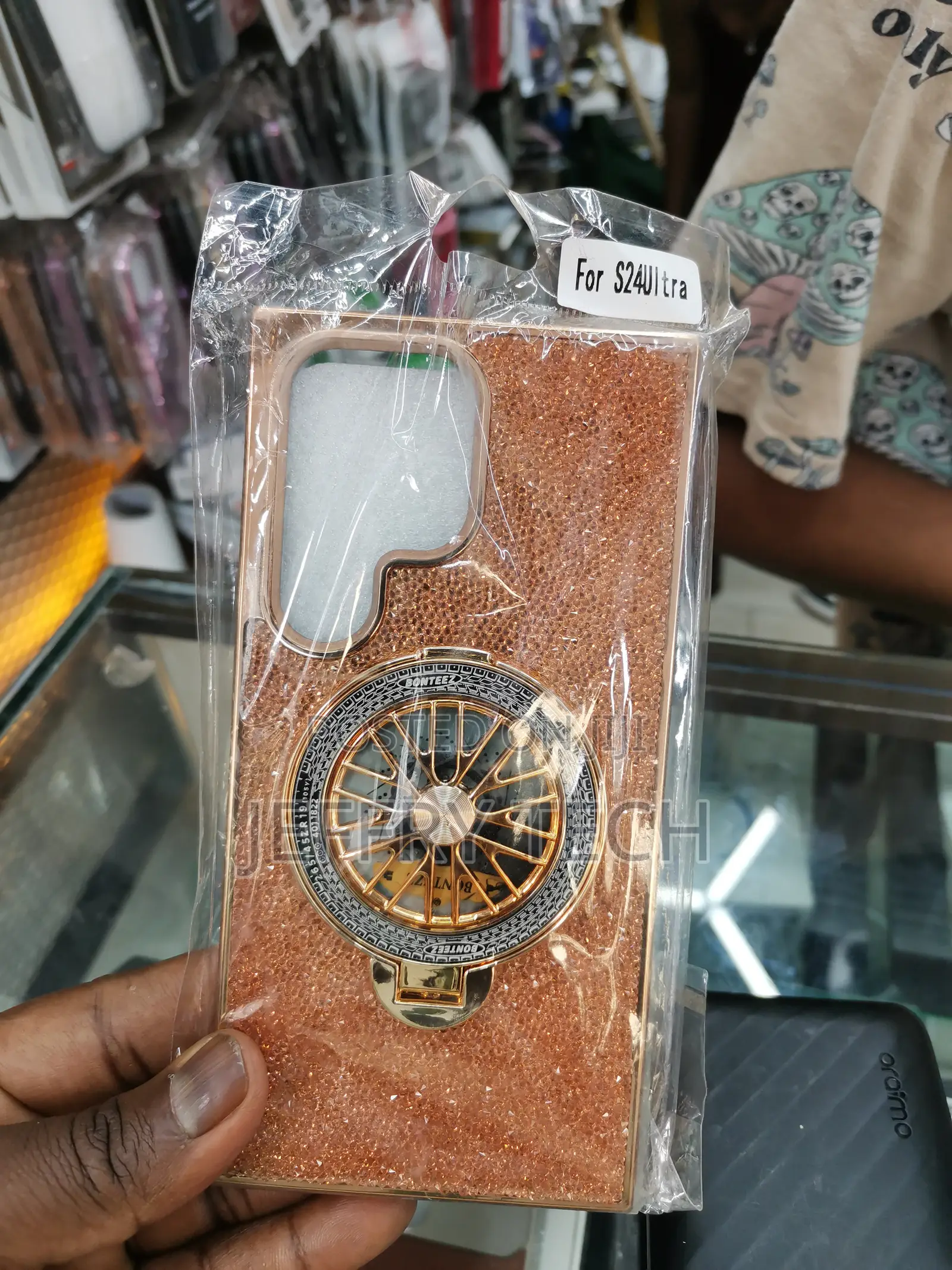 Wpcase for Galaxy S24 Ultra Bling With Ring Stand Glitter