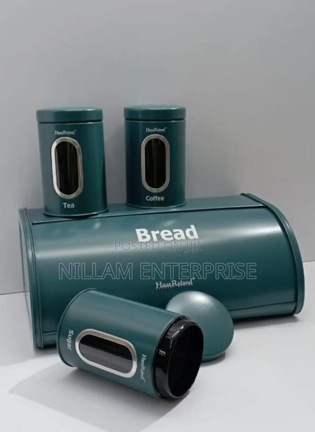 Bread Storage Bin With 3 PCS Cannisters