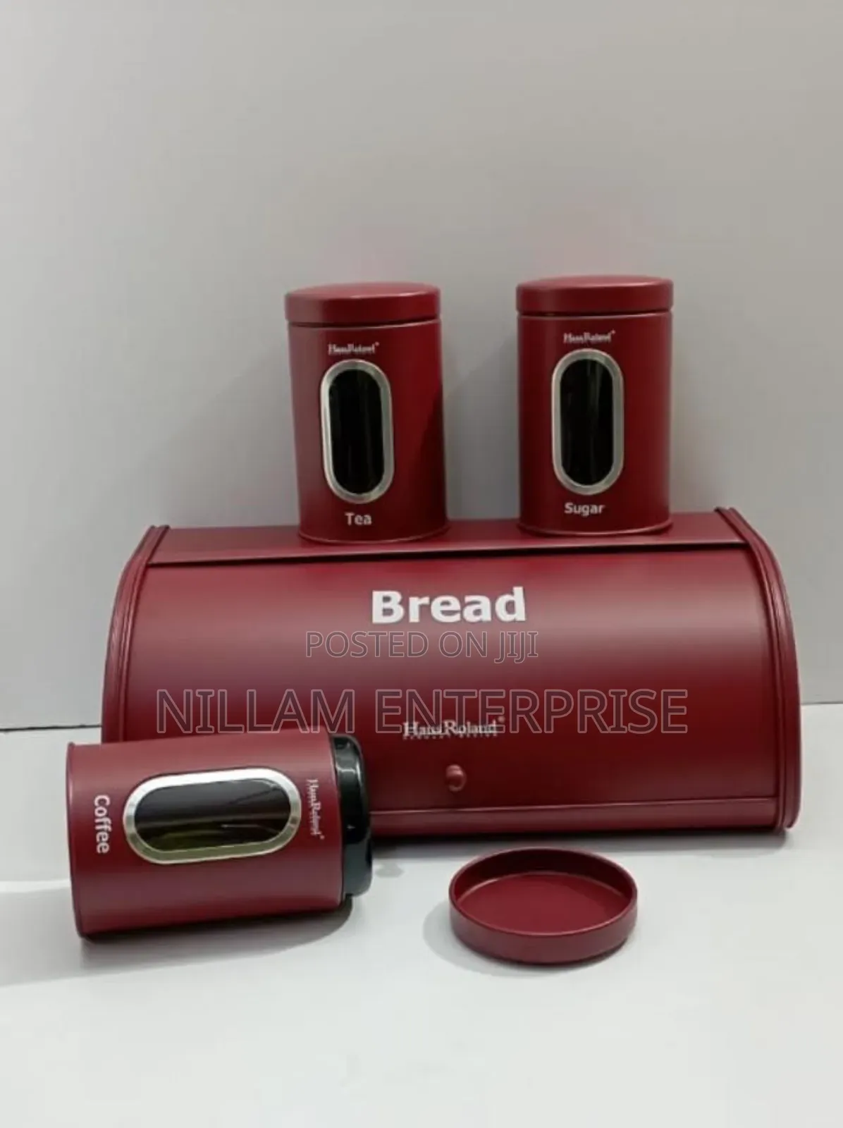 Bread Storage Bin With 3 PCS Cannisters