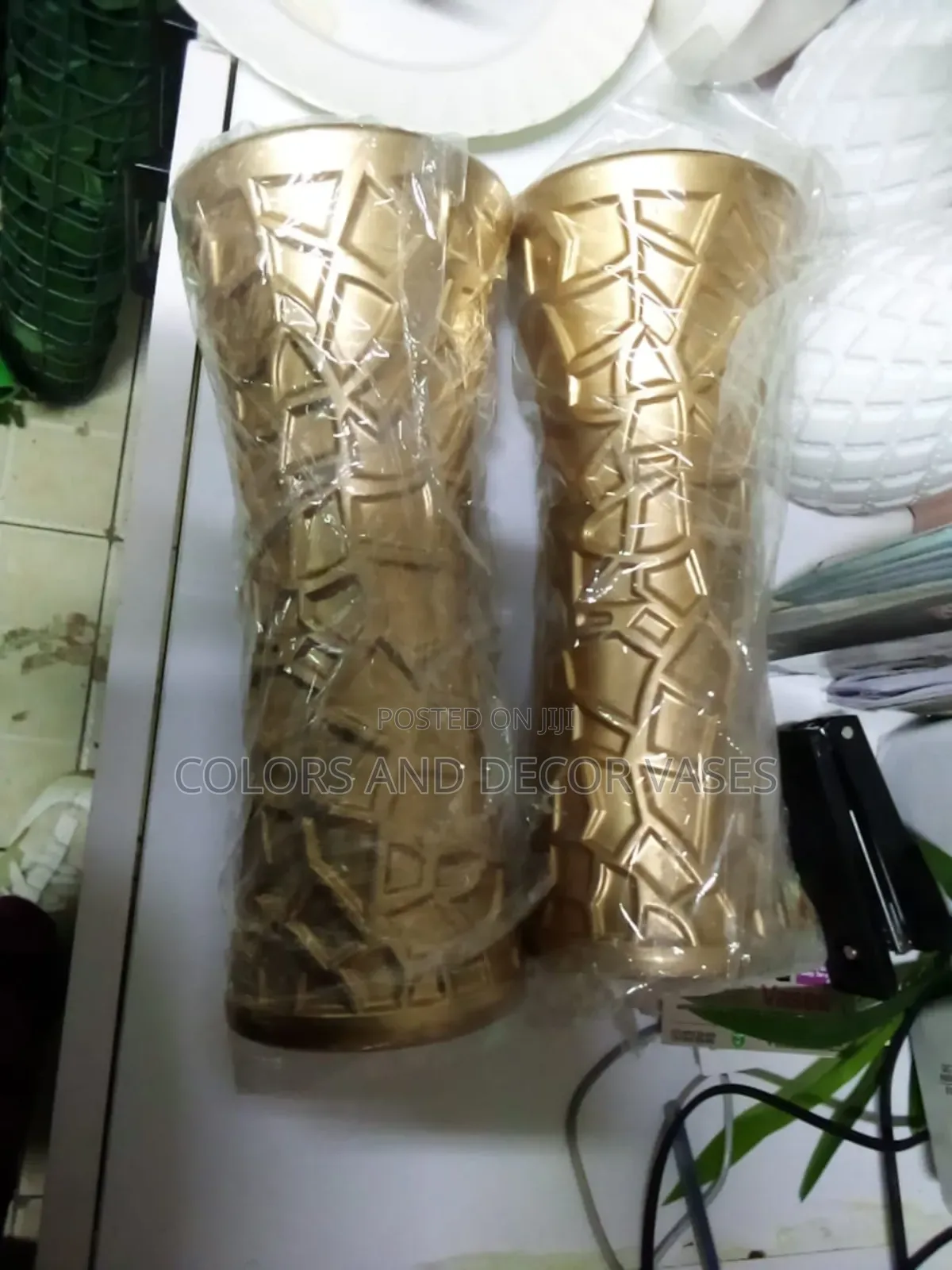 Gold Long Vases