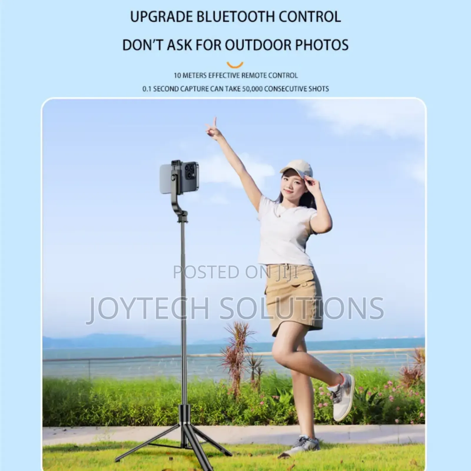 Outdoor Hot Selling 1.7m Portable Stick Selfie With Light