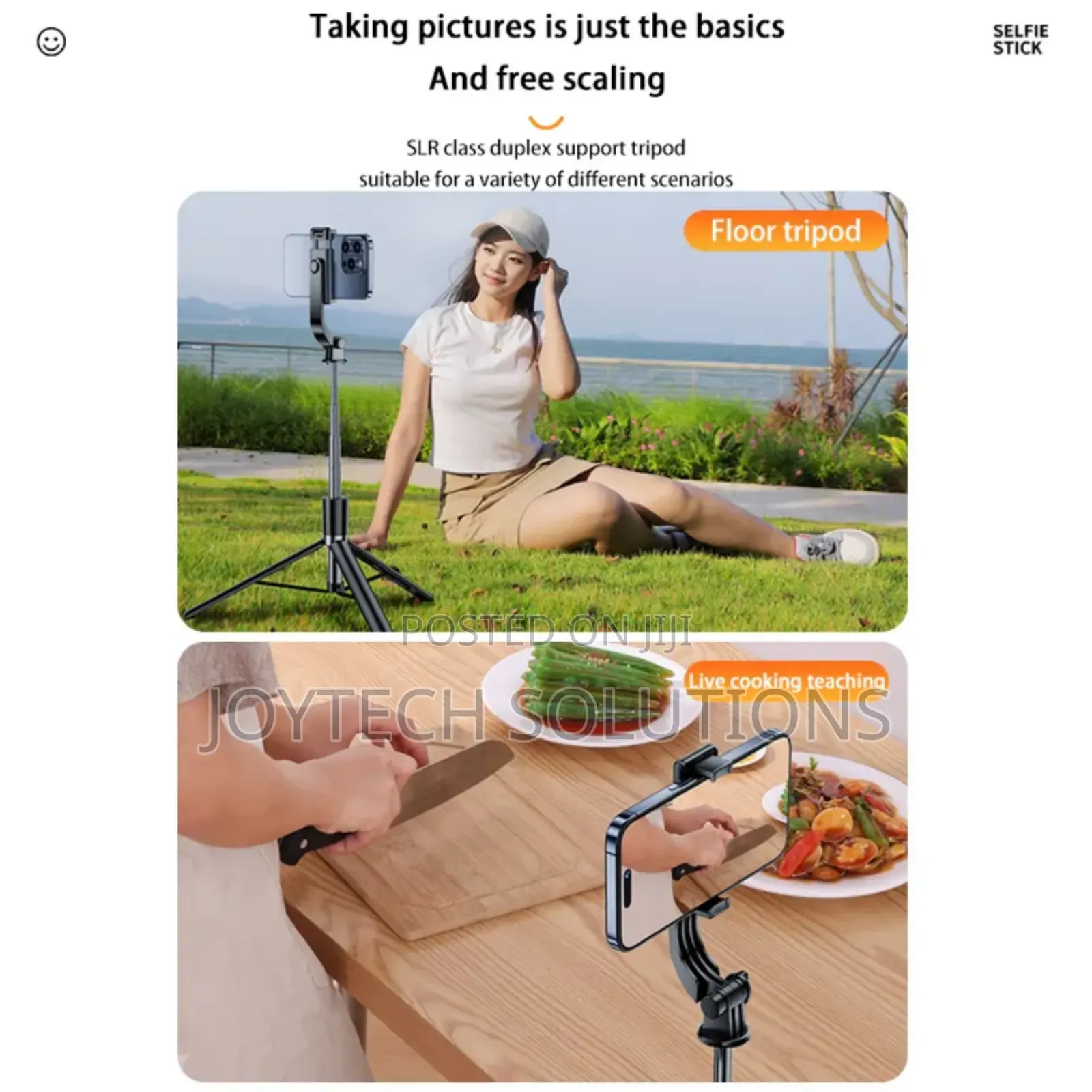 Outdoor Hot Selling 1.7m Portable Stick Selfie With Light