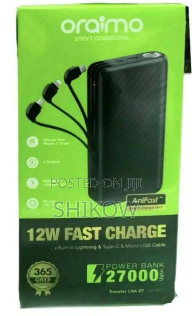 Oraimo Traveller Link 27 ( With Cable) Power Bank - thumbnail 2
