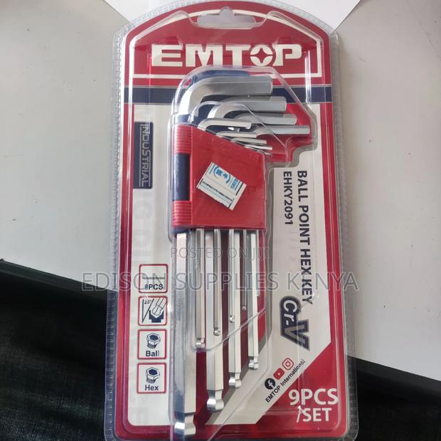 Ball Point Hex Keys 9pcs Set Emtop Allen Keys Heavy Duty - main view