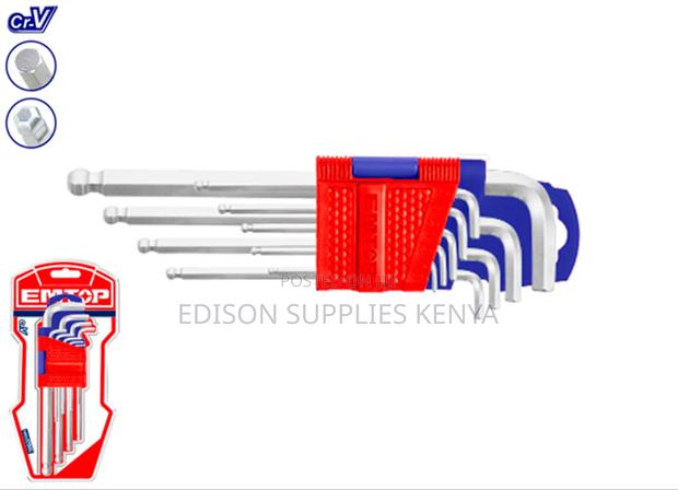 Ball Point Hex Keys 9pcs Set Emtop Allen Keys Heavy Duty - thumbnail 3