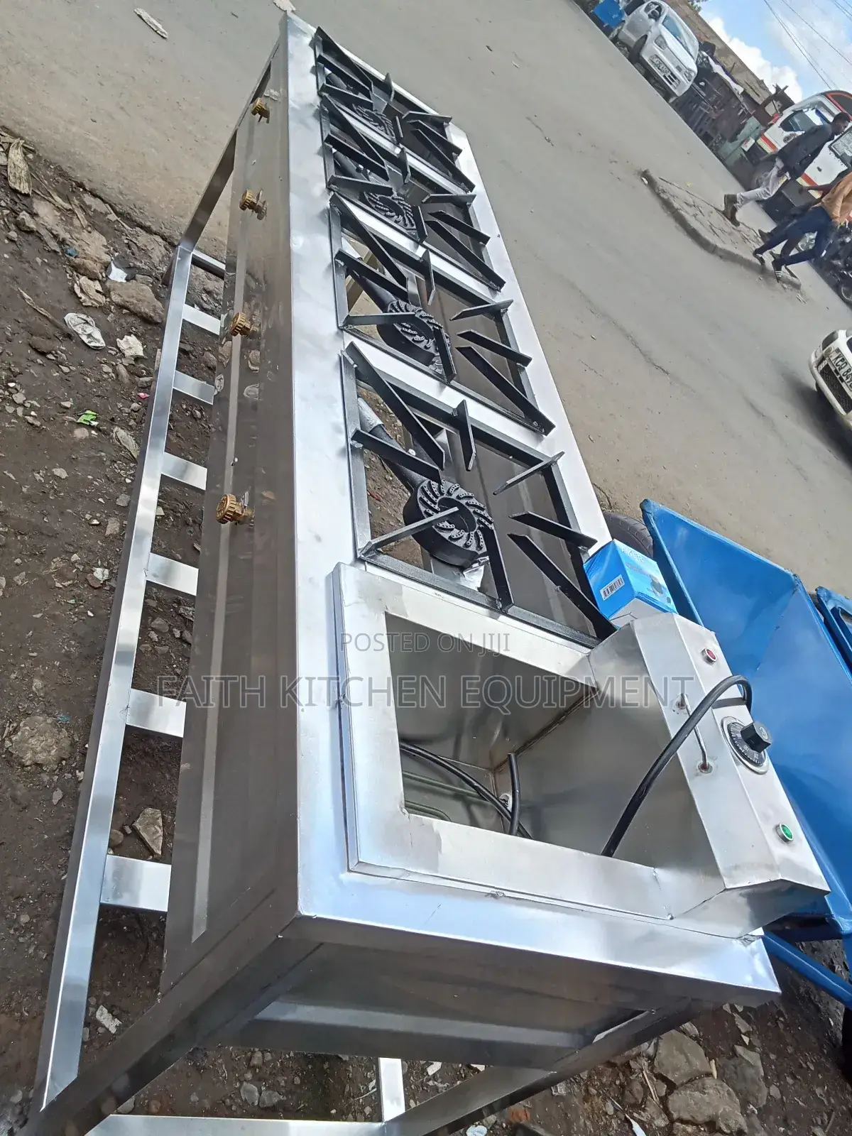 Combined Unit 4 Burner Fryer