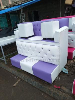 Pedicure Couch With Armrest and 2 Puff - main view
