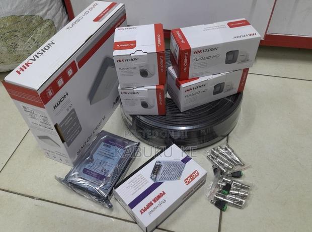 4 Channels Camera CCTV Full Kit Hikvision Hd Turbo