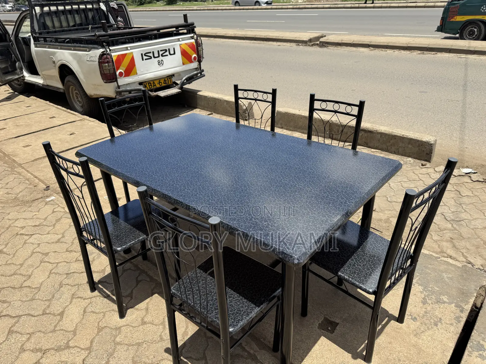 6 Set Black Dinning Set